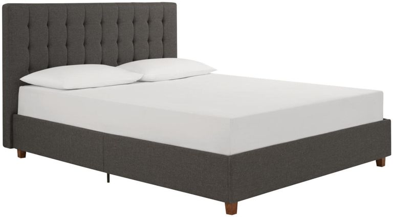 Erie Grey Linen Upholstered 5ft King Size Bed - 4108429UK