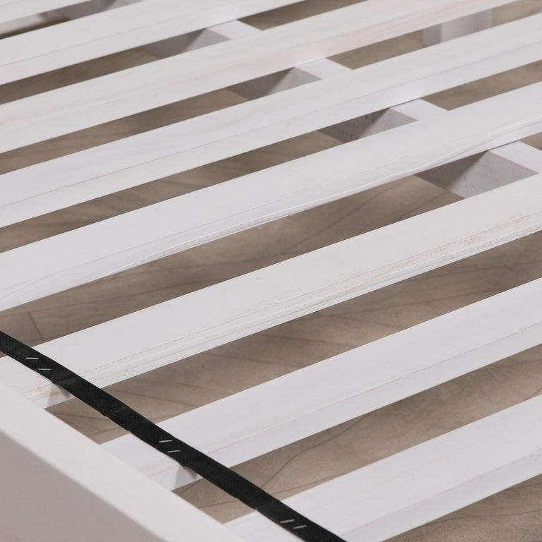 French Rose Cherub Bed - White Mahogany - Carved - Sizes Available