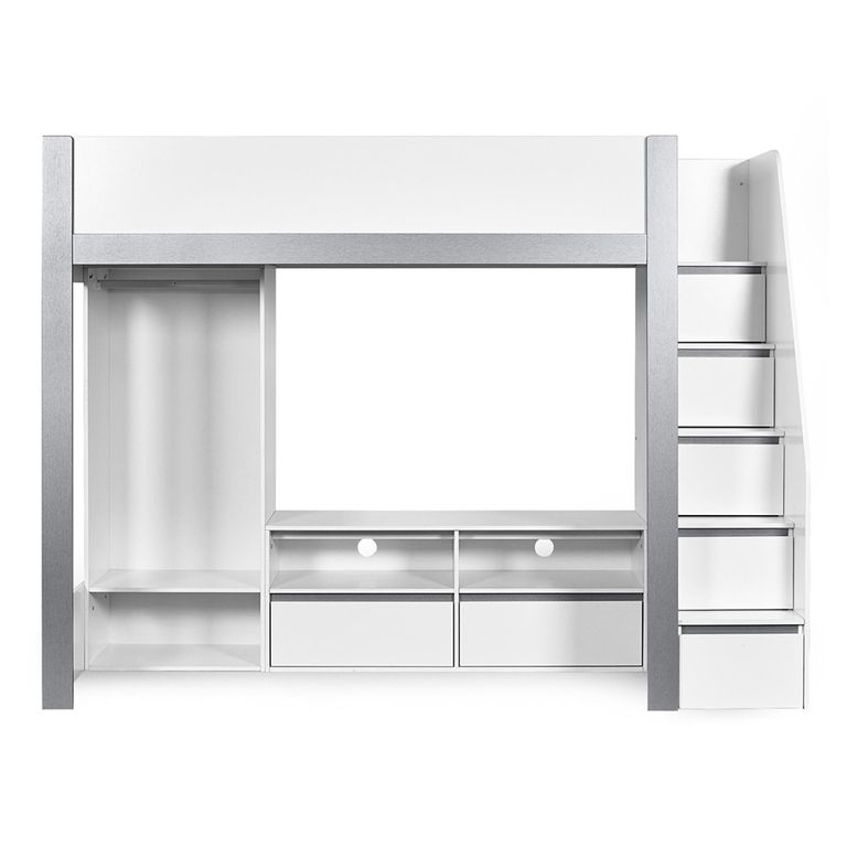 Gaia Highsleeper TV Bunk Bed - White