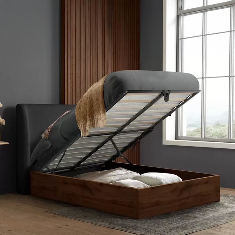 Halfden Ottoman Storage Bed - Grey - Sizes Available