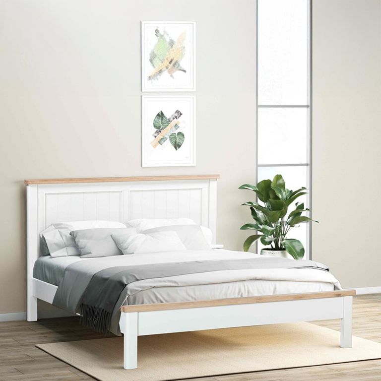 Hayley Bed - Sizes Available - Oak and White