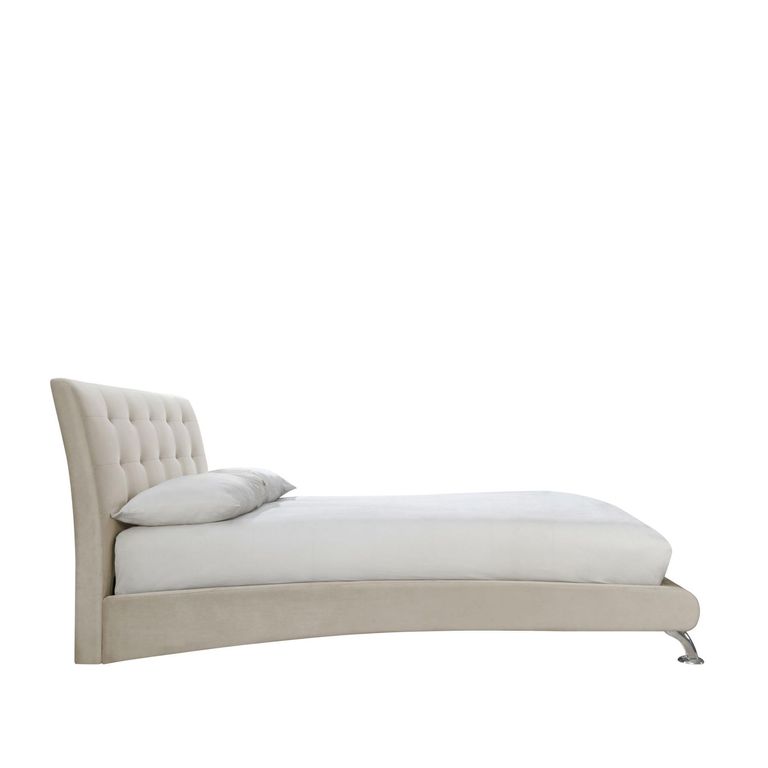 Hemlock Bed - Warm Stone Fabric - Sizes Available