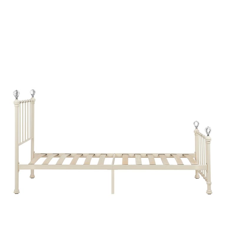 Jessica Bed Frame - Cream Metal - 3ft Single