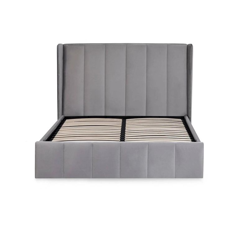 Katie Ottoman Storage Bed - Grey Fabric - Sizes Available