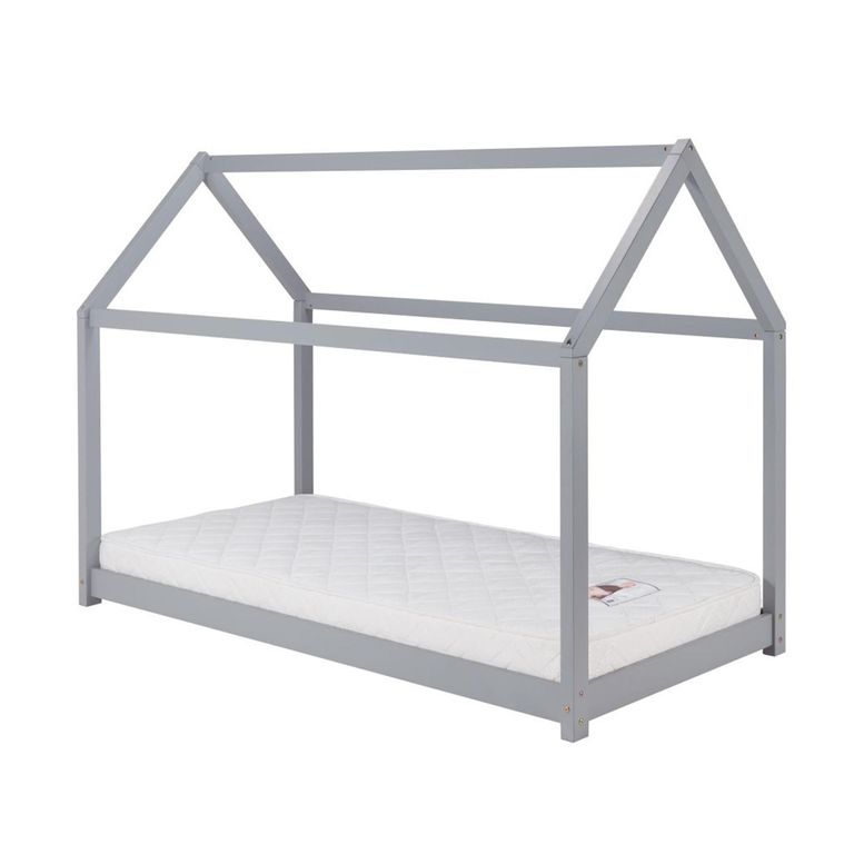 Kids House Bed - Grey