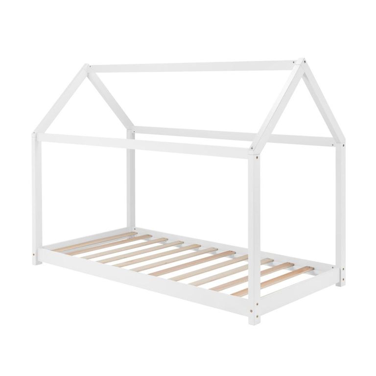 Kids House Bed - White
