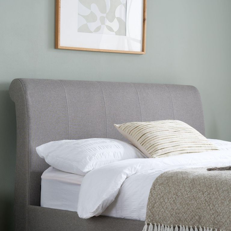 Lancaster Bed - Grey Fabric - Sizes Available