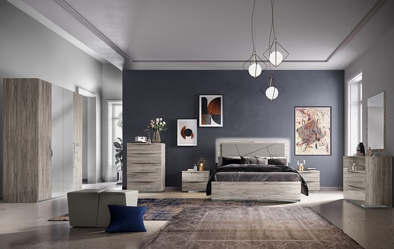 Laura Oak Grain Effect Bed Sizes Available