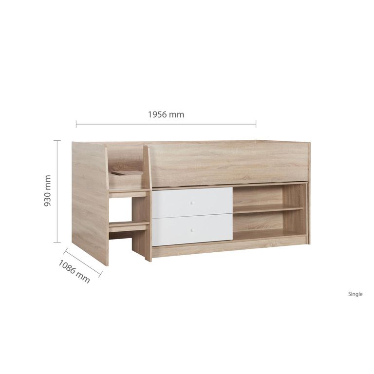 Leyton Kids Cabin Bed - Oak