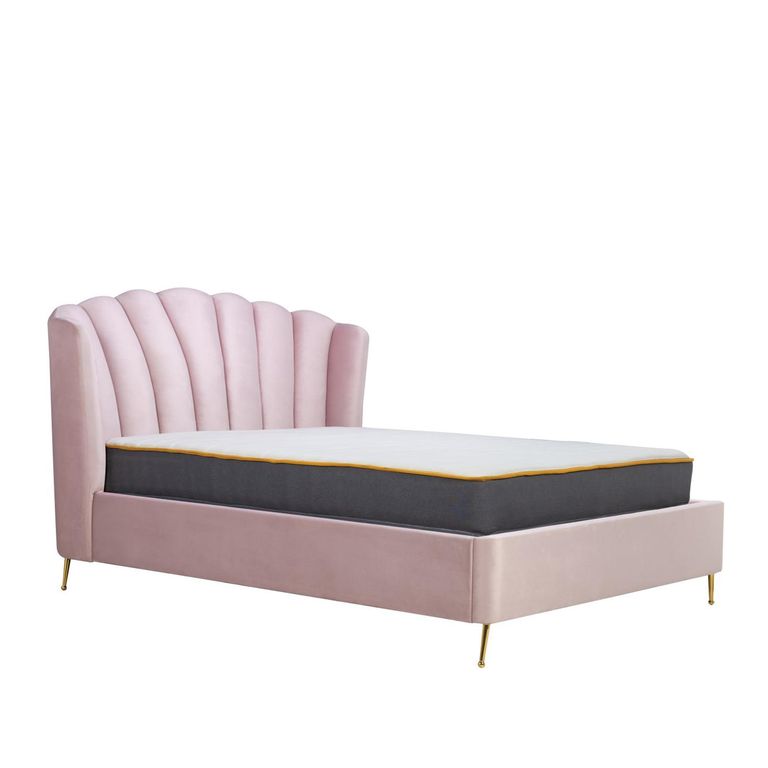Lottie Ottoman Storage Bed - Pink Fabric - Sizes Available