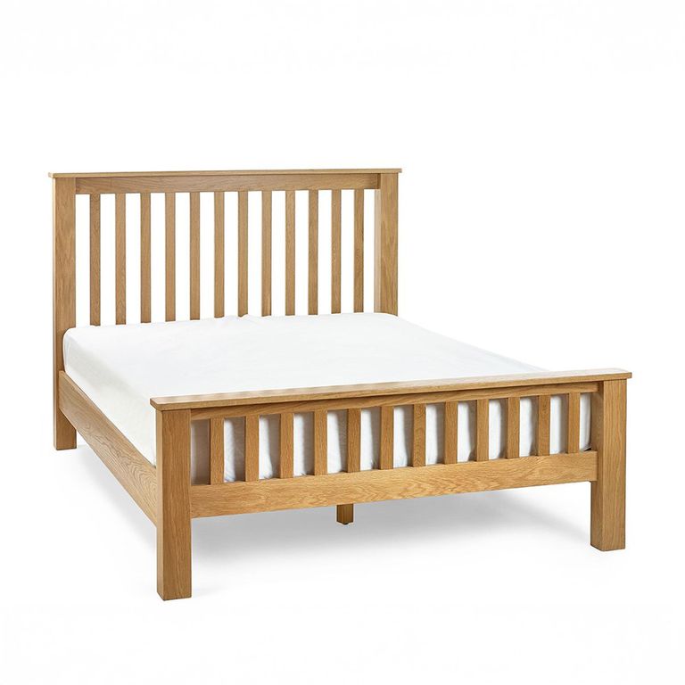 Mallory Slatted Bed - Oak - Sizes Available