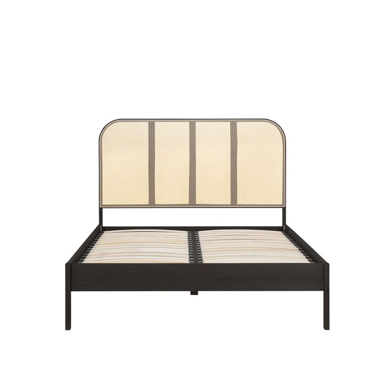 Margot Bed - Black Rattan - Sizes Available