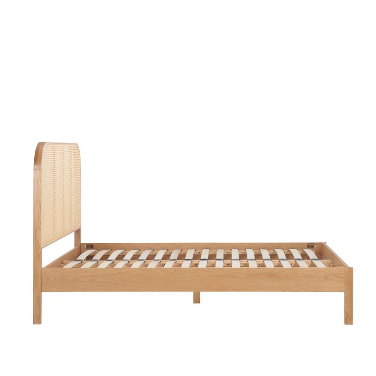 Margot Bed - Oak and Rattan - Sizes Available