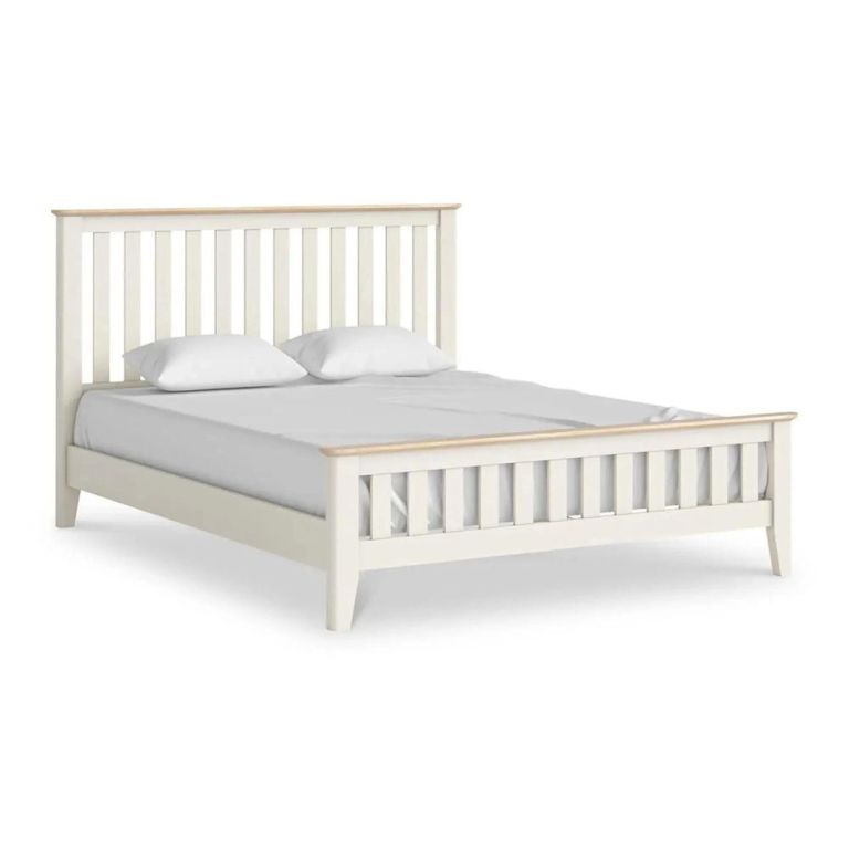 Marlow Slatted Bed - White - 5ft King Size