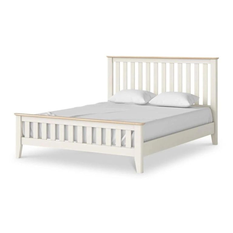 Marlow Slatted Bed - White - 5ft King Size
