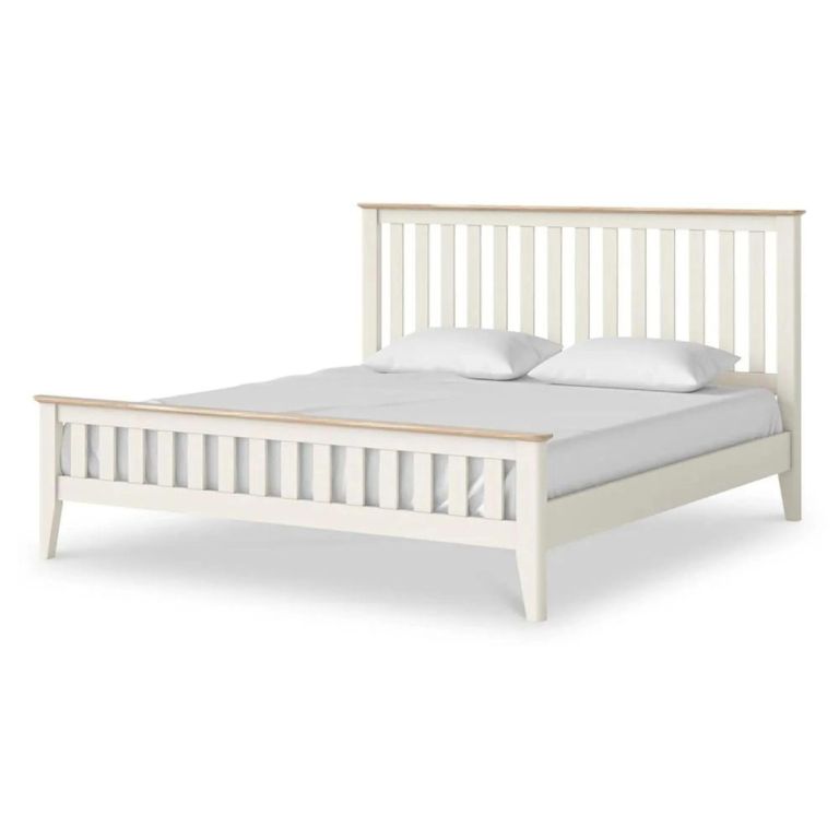 Marlow Slatted Bed - White - 6ft Queen Size