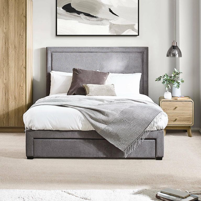 Mayfair Storage Bed - Grey Fabric - 4 Drawer - Sizes Available
