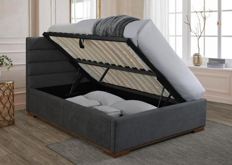Mayfair Ottoman Bed - Dark Grey Fabric - Sizes Available