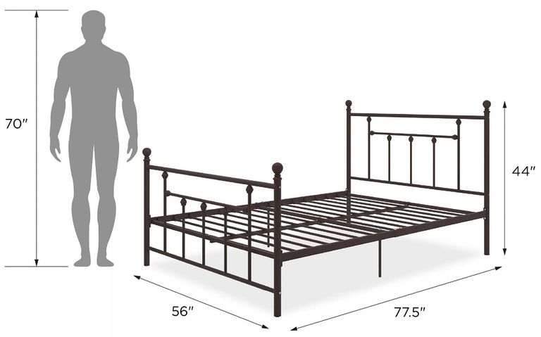 Melton Bronze Metal Bed - Sizes Available - 3236228UK