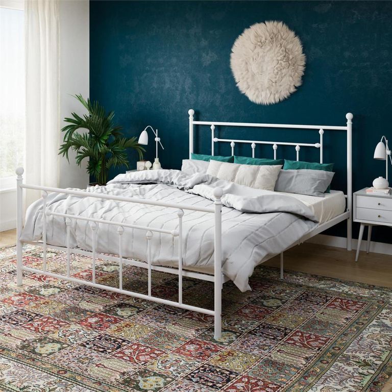 Melton White Metal Bed - Sizes Available - 3236198UK
