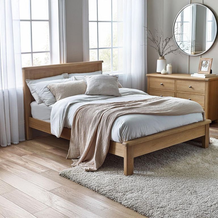 Memphis Bed - Oak Effect - Sizes Available
