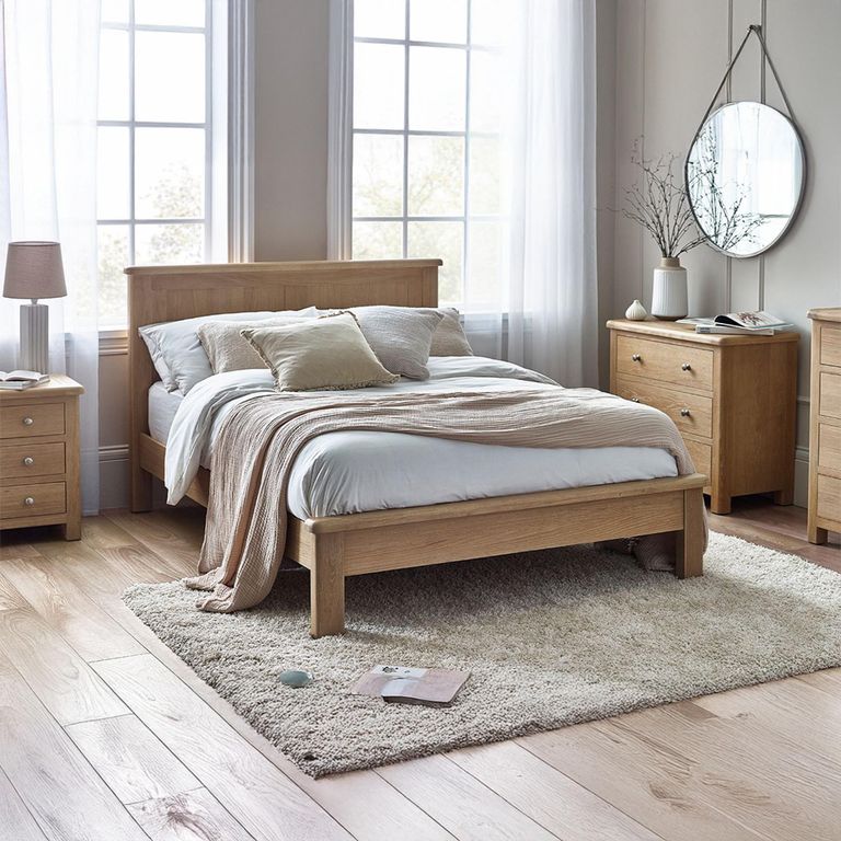 Memphis Bed - Oak Effect - Sizes Available