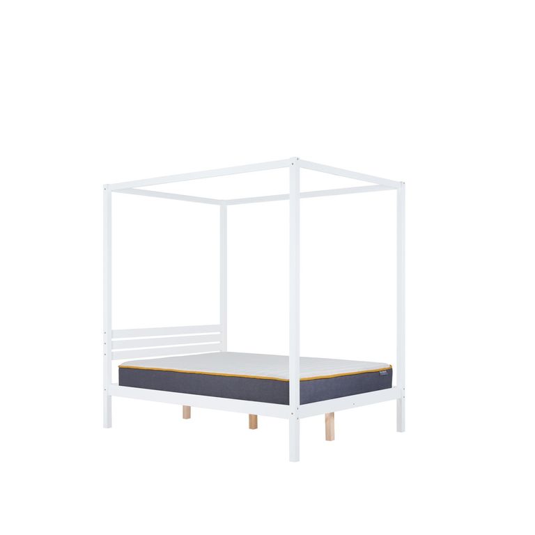 Mercia Four Poster Bed - White Wood - Sizes Available
