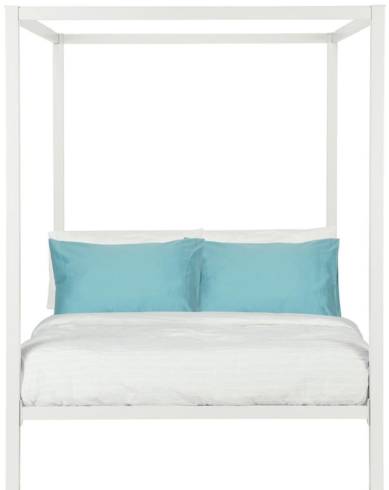 Moca White Metal 4ft 6in Double Bed - 4073139UK