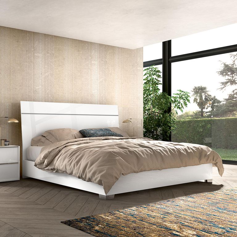 Modern Luna Bed - White - Sizes Available