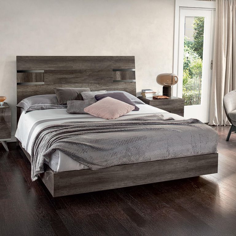Modern Medea Bed - Vintage Oak - Sizes Available