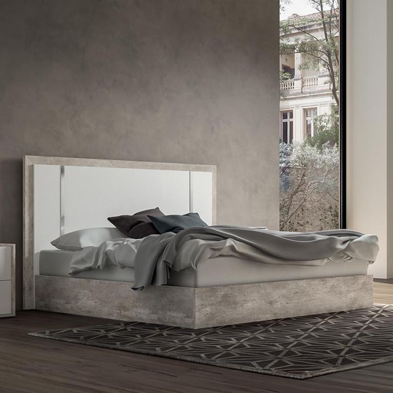 Modern Treviso Bed - Grey - Sizes Available