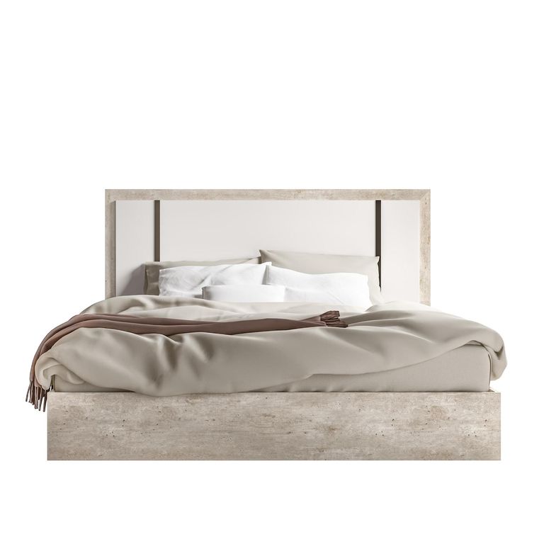 Modern Treviso Bed - Grey - Sizes Available