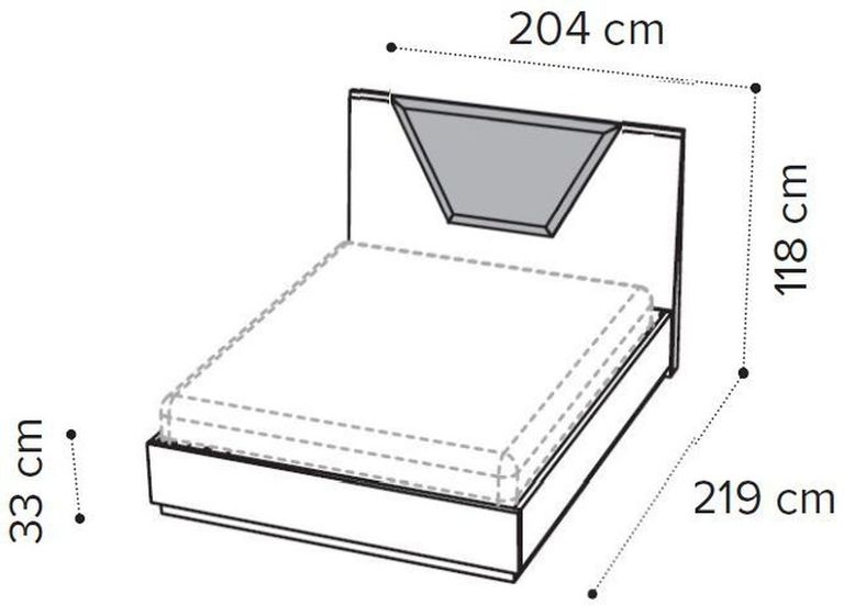 Kharma Bed - Cushion Headboard - White - Sizes Available