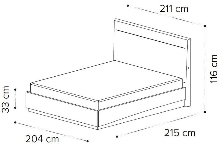 Kimera Bed - White - Sizes Available