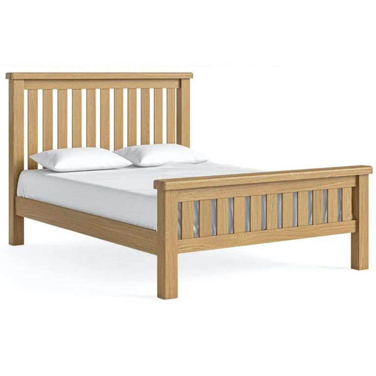 Normandy Slatted Bed - 5ft King Size - Oak