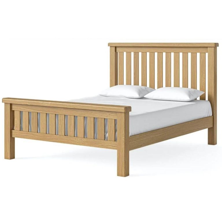 Normandy Slatted Bed - 5ft King Size - Oak