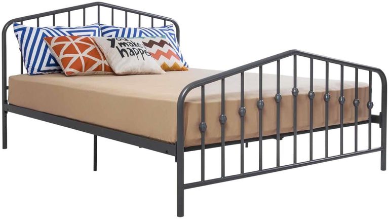 Nowata Bushwick Grey Metal Bed - Sizes Available - 4044429NUK