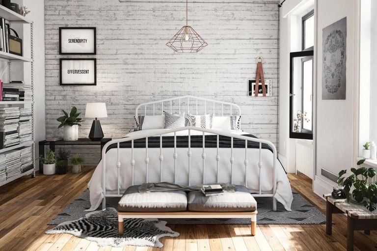 Nowata Bushwick White Metal Bed - Sizes Available - 4044129NUK