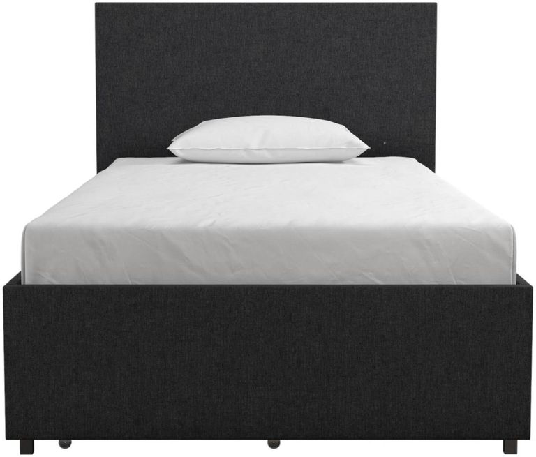 Nowata Kelly Dark Grey 3ft Single Bed with Storage - 4296419NUK