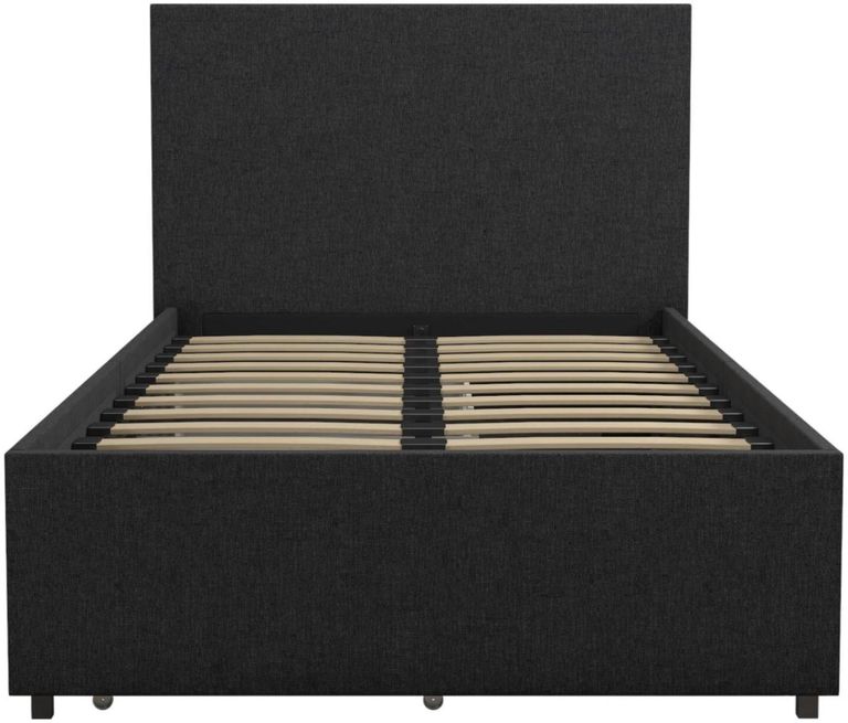 Nowata Kelly Dark Grey 3ft Single Bed with Storage - 4296419NUK