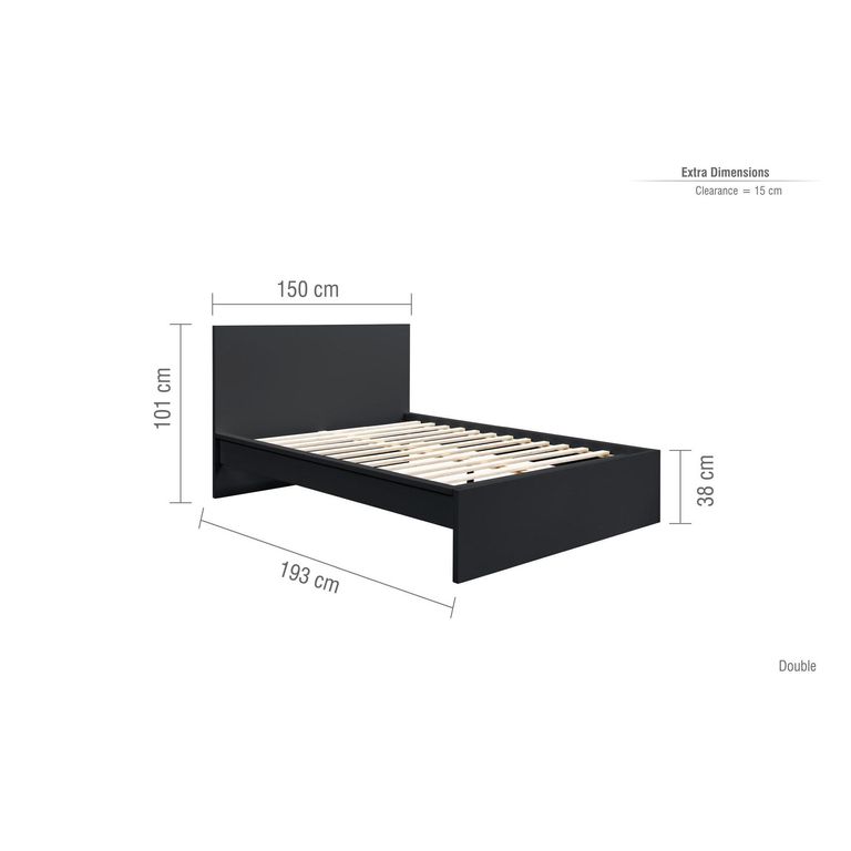 Oslo Bed - Black - Sizes Available