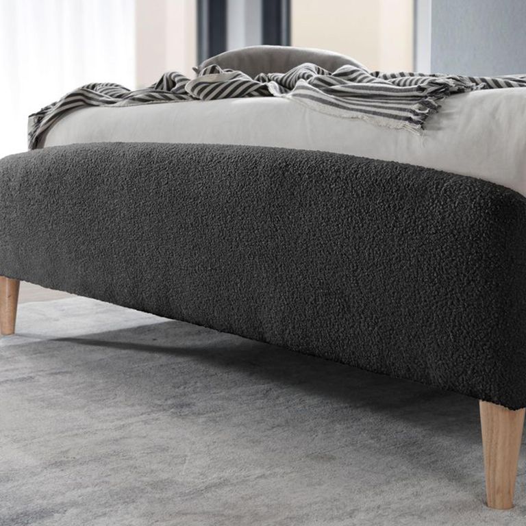 Otley Bed - Charcoal Fabric - Sizes Available