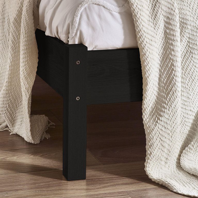 Padstow Ottoman Bed - Black and Rattan - Sizes Available