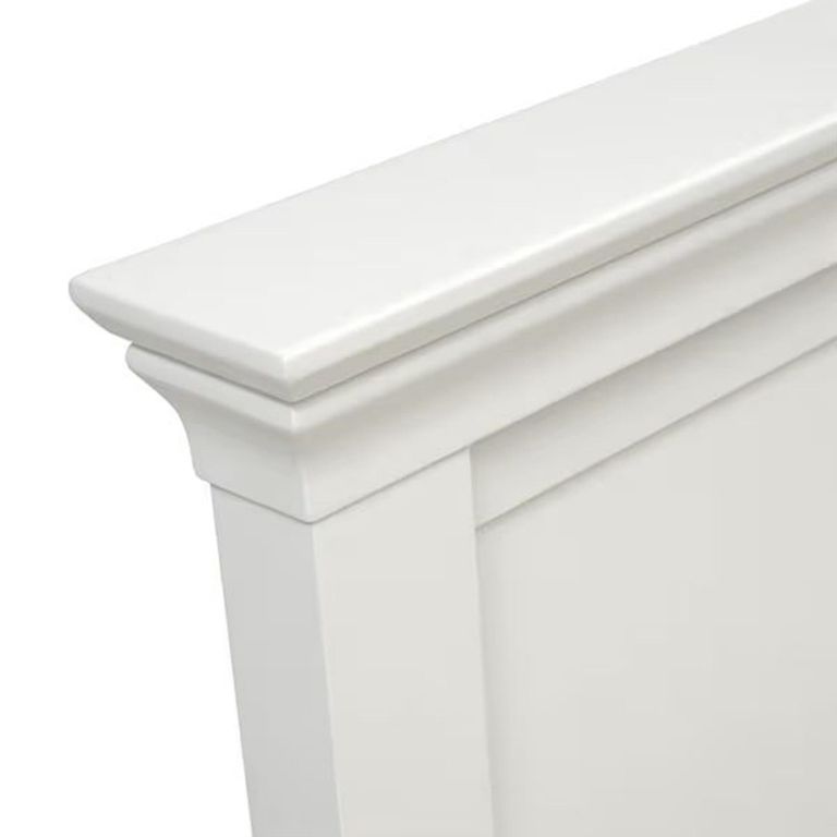 Paisley White Painted High Foot End Bed - Sizes Available
