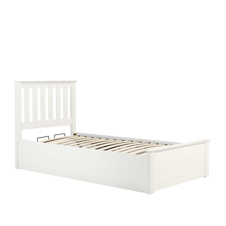 Phoenix Ottoman Storage Bed - White Wood - Sizes Available