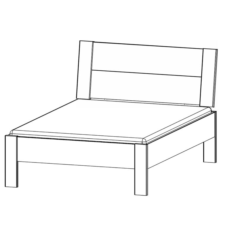 Rauch Aditio 4ft Small Double Bed - Sonoma Oak