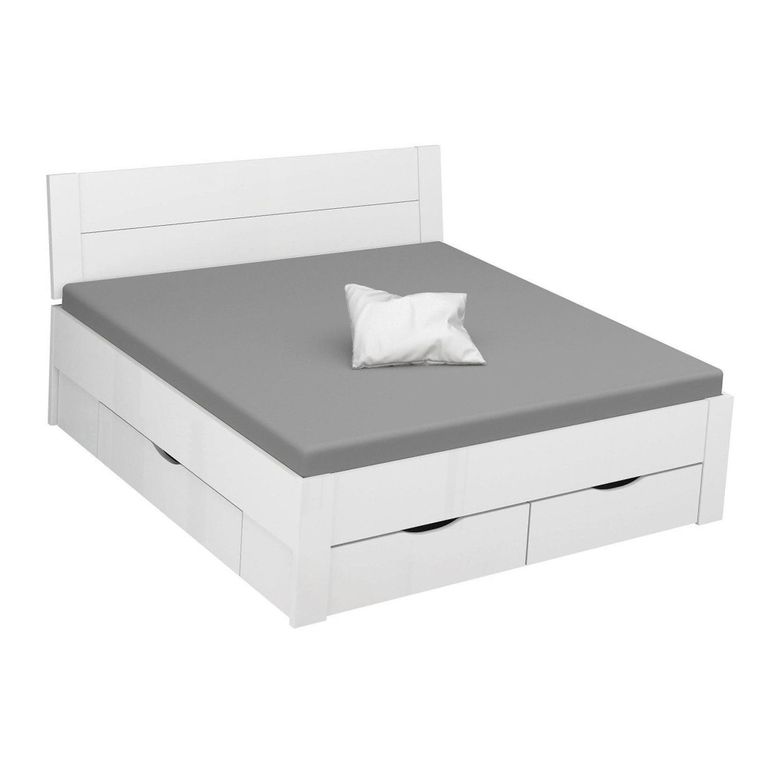 Rauch Aditio 6ft Queen Size Bed - High Gloss White