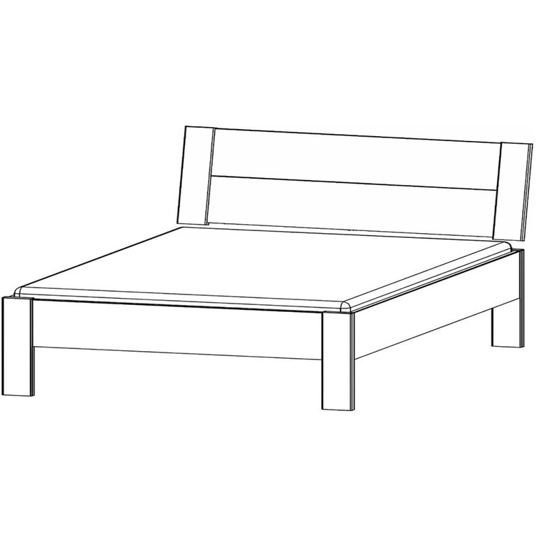 Rauch Aditio 6ft Queen Size Bed - Metallic Dark Grey