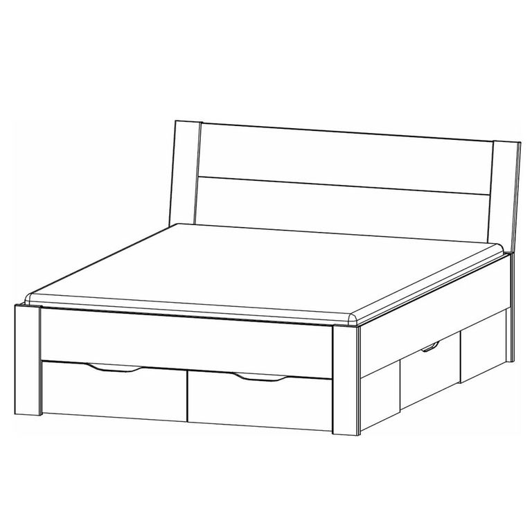 Rauch Cottage 5ft King Size Bed with 4 Plinth Drawer - Alpine White