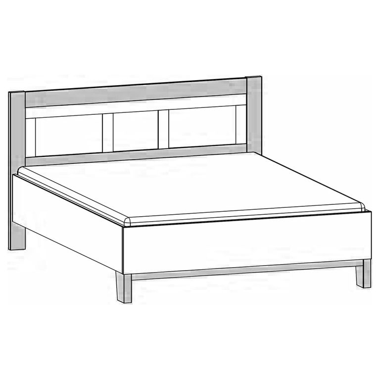 Rauch Credo 5ft King Size Bed - Silk Grey and Artisan Oak